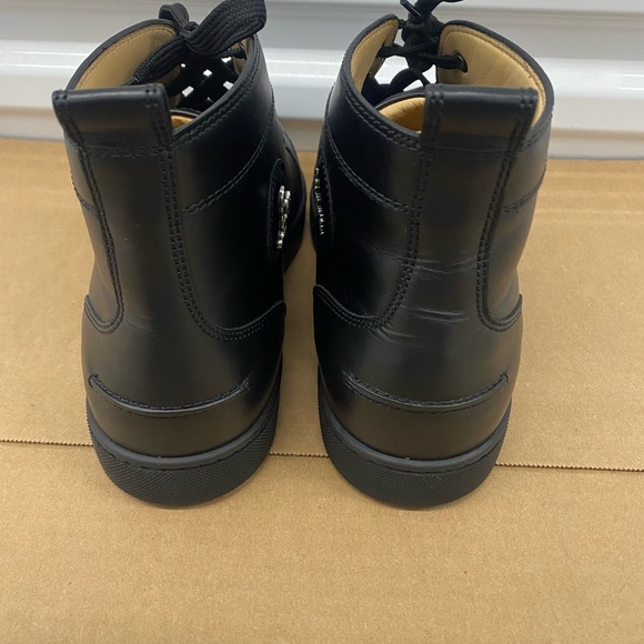 COPY - Christian Louboutin Louis Flat High Top Black  Sneakers Men - Picture 11 of 11